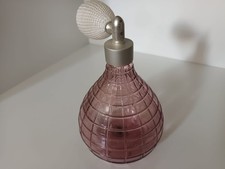 Deko Parfüm Flakon Zerstäuber Glas Rosa 13 cm Handmade Quality