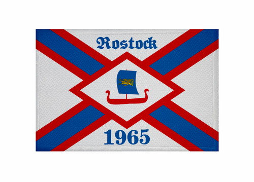 Aufnäher rostock 1965 - rostock, fahne