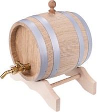 Eichenfass mit Messing-Zapfhahn | 1, 2, 3, 5, 10 Liter