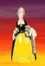 Wiener Kunstkeramische Werkstätte Krinoliendame Jugendstil Keramikfigur 33CM