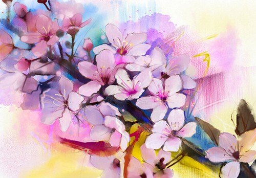 Wandbild aquarellmalerei - wandbild:,