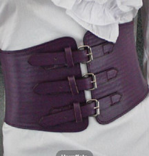 Corsagen K-Leder Gürtel grau