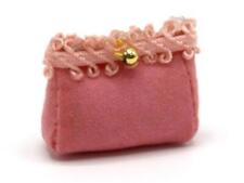 Puppenhaus Damen Handtasche modern rosa Seide Clutch Schlafzimmer Laden Zubehör