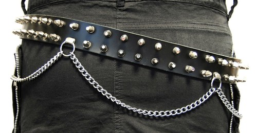 Ledergürtel mit reihigen - mit,