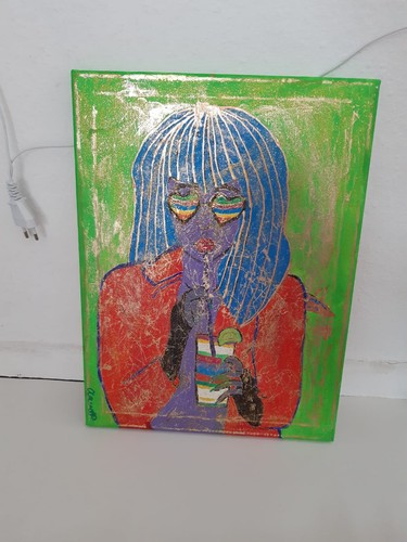 Acrylbild handgemalt crazy - handgemalt,