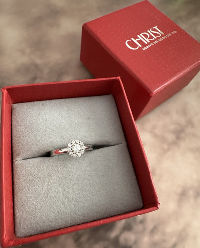 Christ ring 585 weißgold - ring, mit