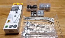 2x Edelstahl Bar XXL Ernesto Strohhalm, Löffelstrohhalm, Edelstahl Eis Kugeln