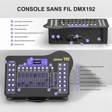 DMX Controller, 192 Kanäle DJ Controller mit Schublade Wireless DMX