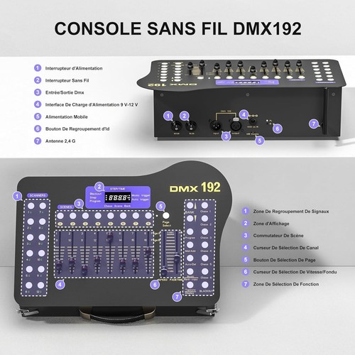 Dmx controller 192 kanäle dj - dmx,