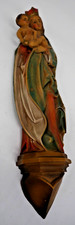 Madonna mit Kind 30 cm mit Wandhaken Marienfigur mit Kind - Polyresin bemalt