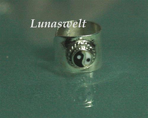 Silberohrklemme yin yang ring - silberohrklemme,