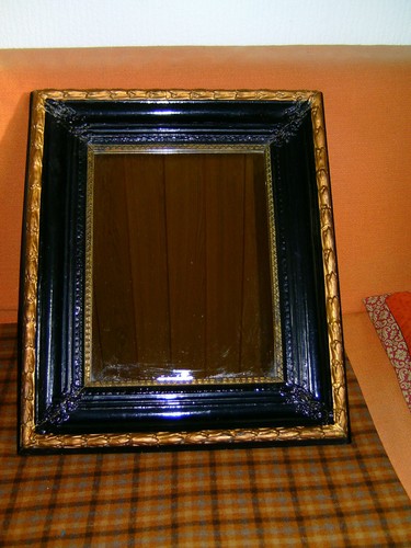 Antiker holz spiegel aus - -,
