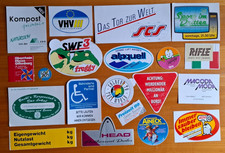 Aufkleber-Sammlung Werbeaufkleber Konvolut 80er/90er Sticker, 20 Stück