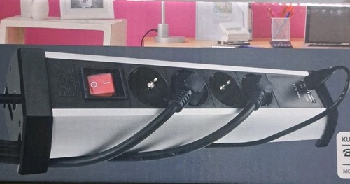Tischsteckdose fach 2x usb - tischsteckdose,