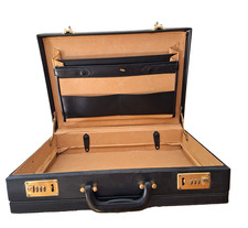 Aktenkoffer mit Zahlenschloss Kunstleder Dehnungsfalte 45x32x10 cm Aktenmappe