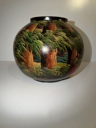 Terrakotta vase bemalt - vase,