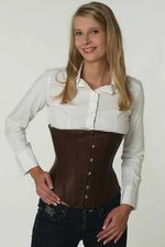 Corsage Korsett Leder Braun