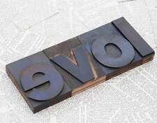 "LOVE" Holzbuchstaben Drucklettern Vintage shabby chic letterpress wood printer
