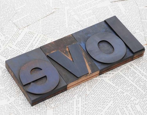 Love holzbuchstaben - "love",