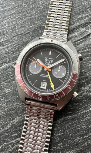 Vintage heuer autavia - heuer, gmt