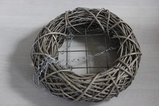 ❤️ Deckenkranz mit Gitter zum Hängen Weihnachten Deko Kranz Weide grau Advent