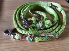 Hundeleine und Halsband (Set) Tau- grün- Handarbeit