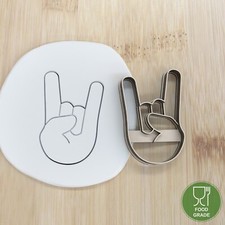Handzeichen Hörnerzeichen Keksstempel/Ausstechform keksausstecher PLA ca.8cm