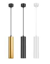 LED moderne Pendelleuchte zylindrisch Aluminium GU10 Ø6cm Hängelampe Küche Theke