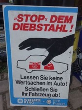 Kunststoffschild Stop Dem Diebstahl ! Polizei