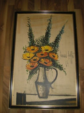 Bernard Buffet, Lithographie, Titel " Les Poppies, 1964" mit Rahmen