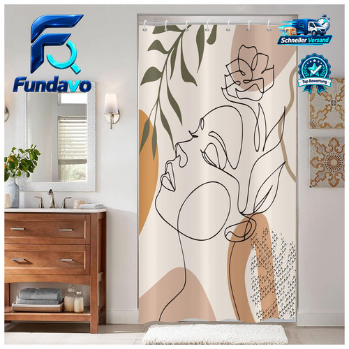 Duschvorhang beige 120x180 - duschvorhang,