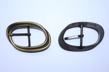 Gürtelschnalle, Metall, oval, Auswahl: silber / messing, Größe: ca. 30 mm