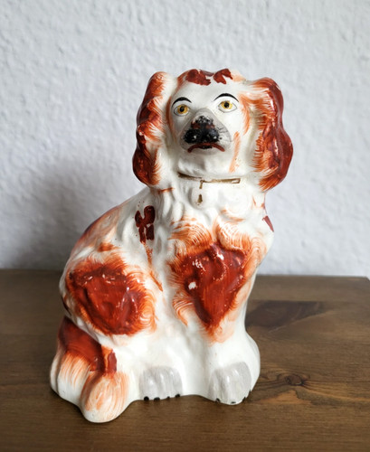Antik staffordshire hund - staffordshire,