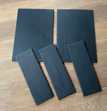 Schieferplatte Schiefer Servierplatte Servierplatte 5 Stück 45 x 30 cm + 38x13cm