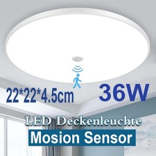 LED Deckenleuchte mit Bewegungsmelder Deckenlampe Sensor Küche Bad Flur Lampe