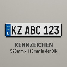 2 Kfz Kennzeichen | 520x110mm