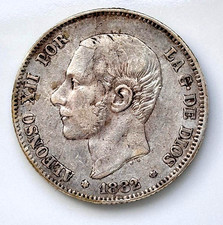 2 Pesetas 1882 Spanien 