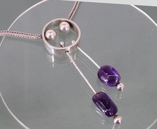 Amethyst silber kette - amethyst,