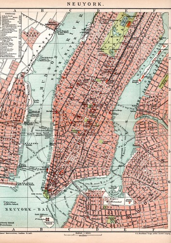 Manhattan historischer plan - manhattan,