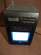 ICE TV1005 4,5 Zoll Black/White CRT TV AM/FM Receiver mit Uhr