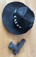 AL CAPONE Hut + Pistole Schwarz Fasching Karneval Kinder Party Gängster