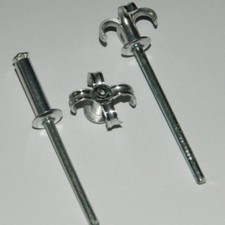 100 Stück SPREIZNIETEN 4,8x14 Alu/Stahl SPREITZNIETEN mit Flachkopf