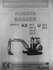 #68 Kubota KX 161-3 U35 U45 Bedienungsanleitung service manual Betriebsanleitung