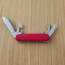 VICTORINOX RECRUIT Schweizer Taschenmesser Offiziersmesser - Altes Logo -  Rot .