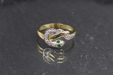 Schlangenring, Smaragd-Diamant