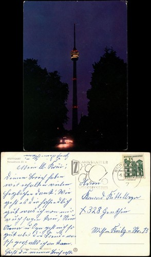 Ansichtskarte stuttgart - ansichtskarte,