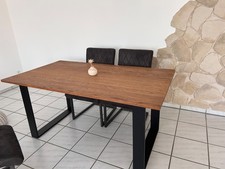 Esstisch, modern, Massivholz, Eiche, industrieller Stil, gebraucht 