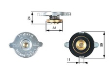 GATES RC120 Kühlerdeckel Kühlmittelbehälter 1,0 Bar 15 PSI