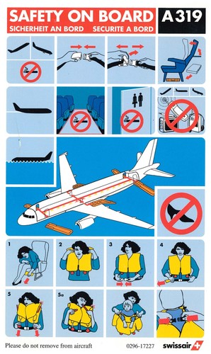 Safety card swiss airbus - swiss, /