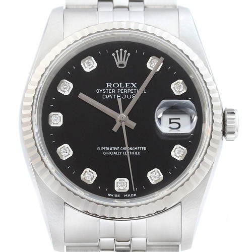 Rolex datejust 18k weiss gold - rolex,